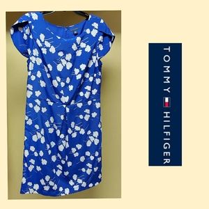 TOMMY HILFIGER | 10 Royal Blue White Dress